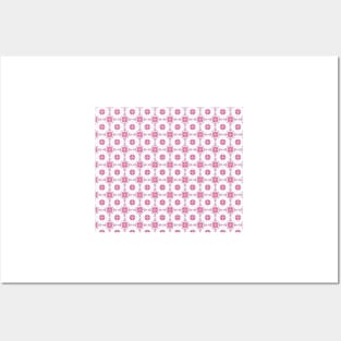 Pink and White Frame Tile Posters and Art